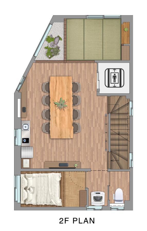 Villa 古今 天下茶屋 With A Private Parking Lot And A Half Open-Air Bath And Direct To Kix à Ōsaka Extérieur photo